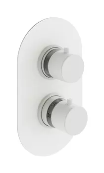 Встраиваемый смеситель для душа Plumberia Selection IXO XOT5040BO с термостатом, белый матовый