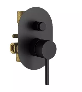 Встраиваемый смеситель для душа Plumberia Selection IXO KIT1001NO черный матовый