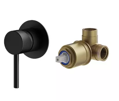 Встраиваемый смеситель для душа Plumberia Selection IXO KITXO1135NO черный матовый