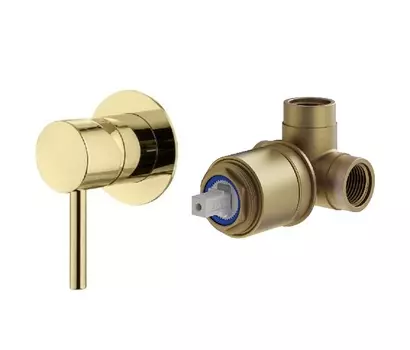 Встраиваемый смеситель для душа Plumberia Selection IXO KITXO1135OR золото 24К