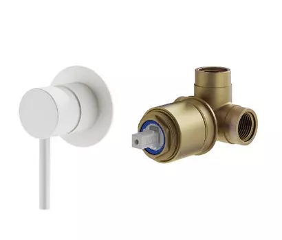 Встраиваемый смеситель для душа Plumberia Selection IXO KITXO1135BO белый матовый