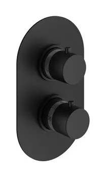 Встраиваемый смеситель для душа Plumberia Selection IXO XOT5040NO с термостатом, черный матовый