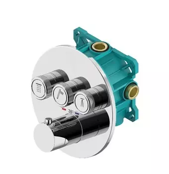 Встраиваемый смеситель для душа Plumberia Selection PSBOX KITPSB1903CR с термостатом, хром