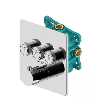 Встраиваемый смеситель для душа Plumberia Selection PSBOX KITPSB2903CR с термостатом, хром