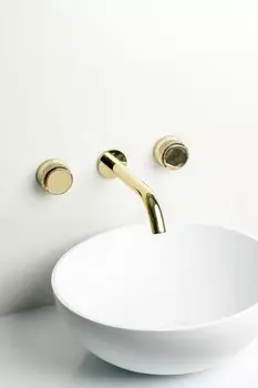 Встраиваемый смеситель для раковины Boheme AURA 152-2-G-A Gold