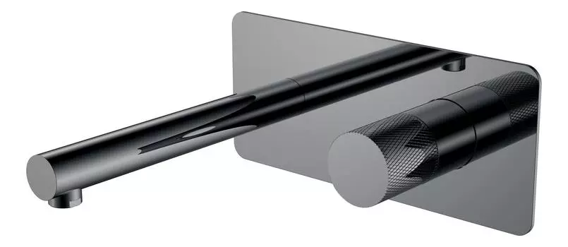 Встраиваемый смеситель для раковины Boheme Stick 125-SGM.2 графит глянцевый