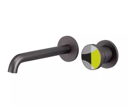 Встраиваемый смеситель для раковины Bronze de Luxe Omg 9007GM-Y с внутренней частью, графит, желтый