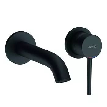 Встраиваемый смеситель для раковины Kludi Bozz 382443976S с внутренней частью, черный матовый
