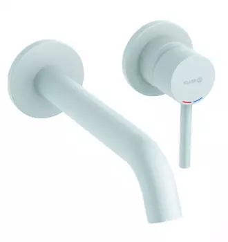 Встраиваемый смеситель для раковины Kludi Bozz 382455376S с внутренней частью, белый матовый