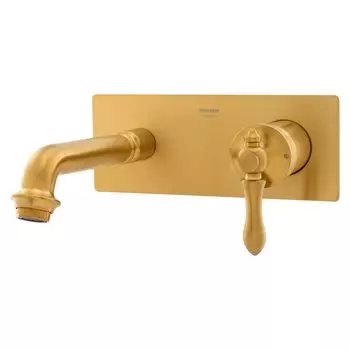 Встраиваемый смеситель для раковины Shouder 0240207 золото брашированное