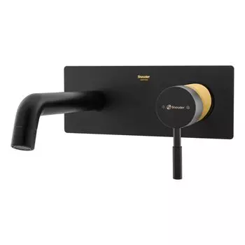 Встраиваемый смеситель для раковины Shouder 0250217 черный, золото