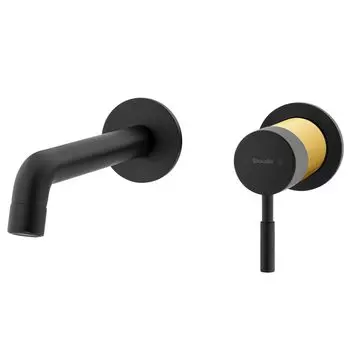 Встраиваемый смеситель для раковины Shouder 0251617 черный, золото