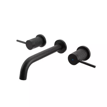 Встраиваемый смеситель для раковины Vincea Groove VBFW-4G1MB черный матовый