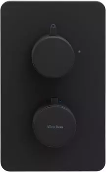 Встраиваемый смеситель для ванны и душа Allen Brau Priority 5.31113-31 с термостатом, с внутренней частью, черный матовый