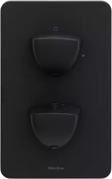 Встраиваемый смеситель для ванны и душа Allen Brau Infinity 5.21116-31 с термостатом, с внутренней частью, черный матовый