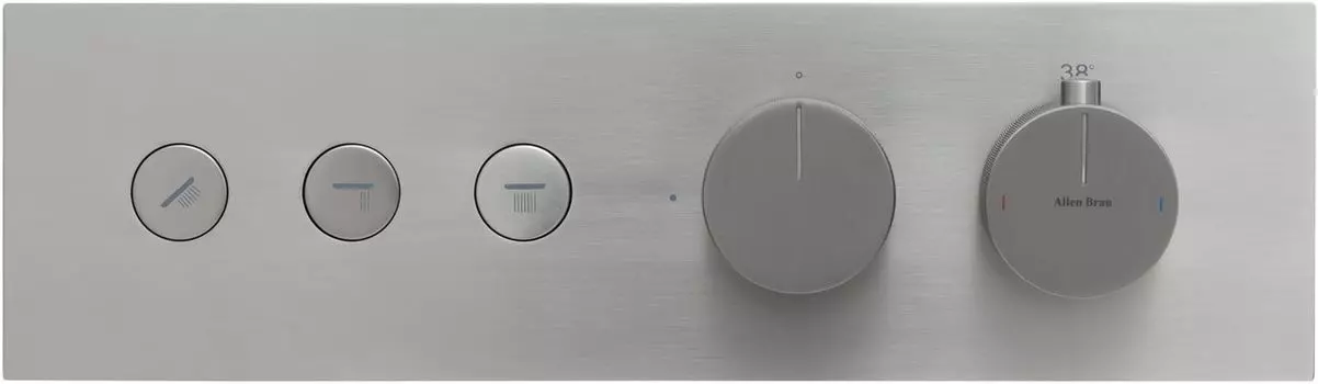 Встраиваемый смеситель для ванны и душа Allen Brau Liberty 5.33003-BN с термостатом, с внутренней частью, никель