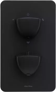 Встраиваемый смеситель для ванны и душа Allen Brau Infinity 5.21316-31 с термостатом, с внутренней частью, черный матовый