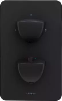 Встраиваемый смеситель для ванны и душа Allen Brau Infinity 5.21216-31 с термостатом, с внутренней частью, черный матовый