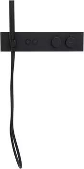 Встраиваемый смеситель для ванны и душа Allen Brau Liberty 5.33010-31 с термостатом, с внутренней частью, черный матовый