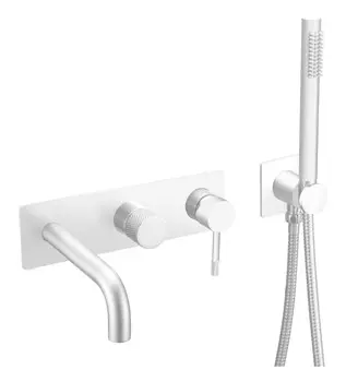 Встраиваемый смеситель для ванны и душа Boheme Uno 464-3-MW белый