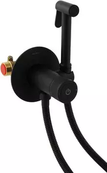 Встраиваемый смеситель с гигиеническим душем Allen Brau Liberty 5.33005-31 с внутренней частью, черный матовый