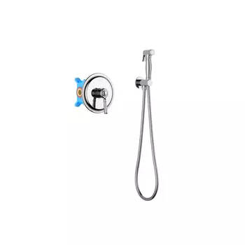 Встраиваемый смеситель с гигиеническим душем Aquatek Классик AQ1519CR хром