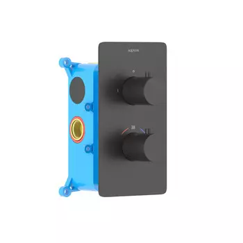 Встраиваемый термостатический смеситель для душа Aquatek Европа AQ1392MB черный матовый