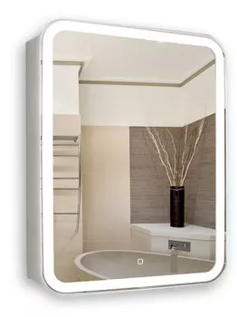 Зеркальный шкаф Azario Фиджи 60 см белый LED-00002364