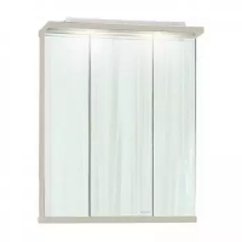 Зеркальный шкаф Бриклаер Бали 75 светлая лиственница/белый глянец