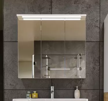 Зеркальный шкаф Бриклаер Кристалл 75 см 4627125415999 белый