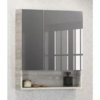 Зеркальный шкаф Comforty Никосия 60 дуб белый 00004138878