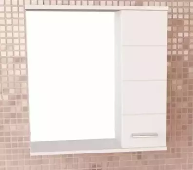 Зеркальный шкаф Comforty Зеркало шкаф Модена М 60 белый матовый