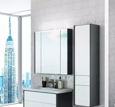 Зеркальный шкаф Roca Ronda 60 белый глянец/серый матовый Z.RU93.0.296.8