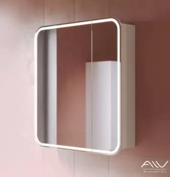 Зеркальный шкаф с подсветкой Alavann Lana 80 см белый