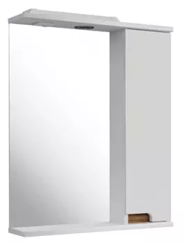 Зеркальный шкаф с подсветкой ASB-mebel Вита 60 см 9903 белый, дуб золотой