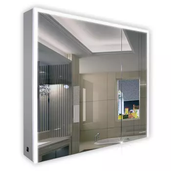 Зеркальный шкаф с подсветкой Azario Alliance 80 см AZ-ZCLAMC-053CSЛ серый