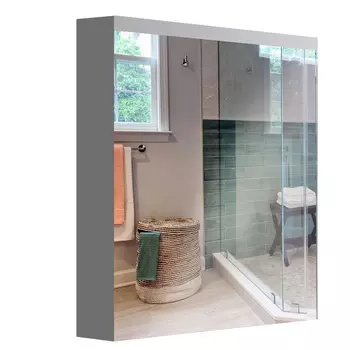 Зеркальный шкаф с подсветкой Azario Brest 50x70 AZ-ZC-046CS черный