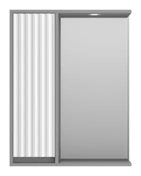 Зеркальный шкаф с подсветкой Brevita Balaton 63 см BAL-04065-01-01Л левый, белый, серый