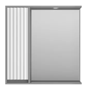 Зеркальный шкаф с подсветкой Brevita Balaton 78 см BAL-04080-01-01Л левый, белый, серый