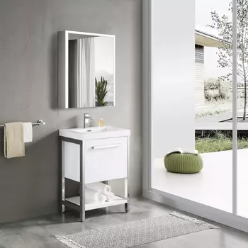 Зеркальный шкаф с подсветкой Esbano ES-5005 50 см белый