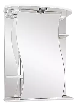 Зеркальный шкаф с подсветкой Misty 55 см Э-Лиа02055-01СвП подвесной, белый