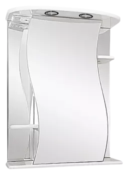 Зеркальный шкаф с подсветкой Misty 60 см Э-Лиа02060-01СвП подвесной, белый