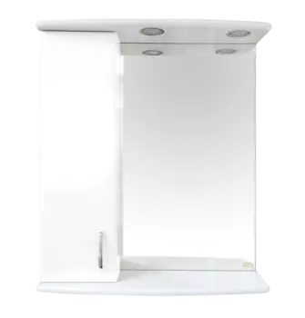 Зеркальный шкаф с подсветкой Misty 62 см Э-Аст04060-01СвЛ подвесной, белый