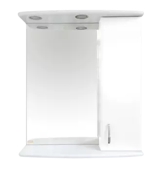 Зеркальный шкаф с подсветкой Misty 62 см Э-Аст04060-01СвП подвесной, белый