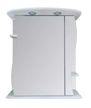 Зеркальный шкаф с подсветкой Misty 65 см Э-Лиа02065-01СвП подвесной, белый