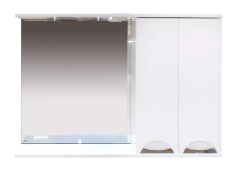 Зеркальный шкаф с подсветкой Misty Куба 120 см П-Куб-01120-011П подвесной, белый
