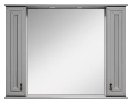 Зеркальный шкаф с подсветкой Misty Лувр 105 см П-Лвр03105-1504 подвесной, серый