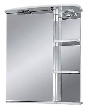 Зеркальный шкаф с подсветкой Misty Магнолия 60 см Э-Маг04060-01СвЛ подвесной, белый