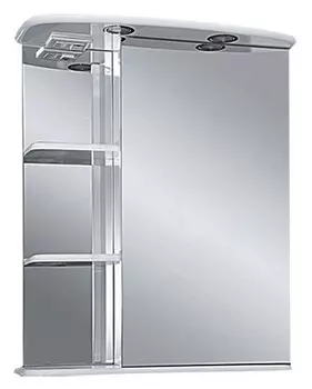 Зеркальный шкаф с подсветкой Misty Магнолия 60 см Э-Маг04060-01СвП подвесной, белый