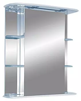 Зеркальный шкаф с подсветкой Misty Магнолия 65 см Э-Маг04065-01СвЛ подвесной, белый